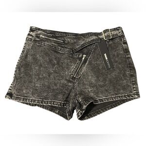 NWT Rocker Fashion Nova Faded Black Jean Shorts